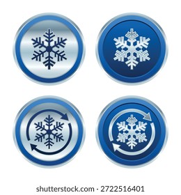 Frozen and Defrost Label Vector Illustration