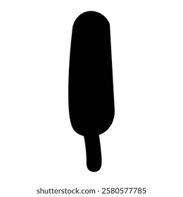 Frozen Dessert Popsicle Clipart in Monochrome