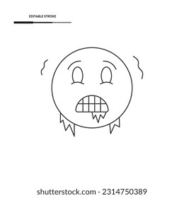 Frozen Emoji Icon Vector Design.