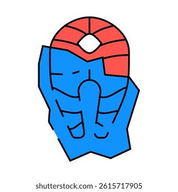 frozen fish line icon vector. frozen fish sign. isolated symbol illustration