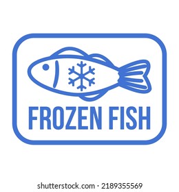 Frozen Fish Logo Sea Food Package Stock Vector (Royalty Free ...