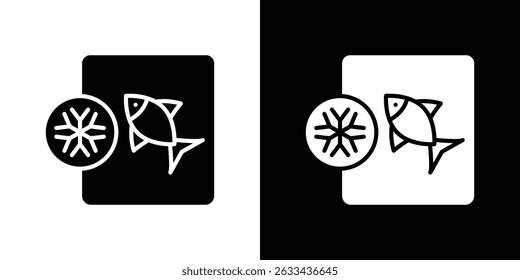 Frozen food icon concept, vector illustration