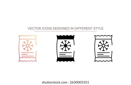 Frozen Food icon design with white background stock illustration