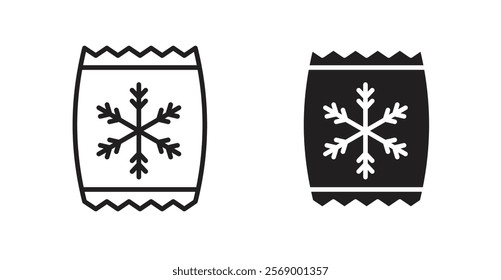 Frozen food icon set vector graphics designs