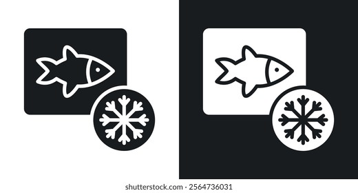 Frozen food icons in flat syle