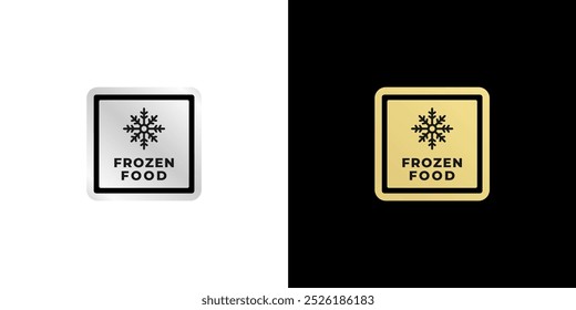 Frozen food label or frozen food seal vector isolated. Best Frozen label for packaging design, and more about frozen.