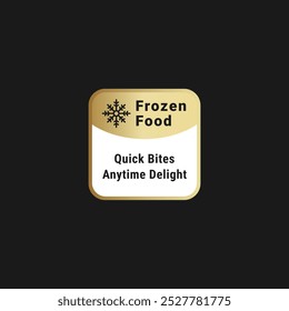 Frozen food label or seal vector for product. Best Frozen label for packaging design, and more about frozen.