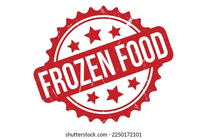 Frozen Food Rubber Stamp Seal Vector