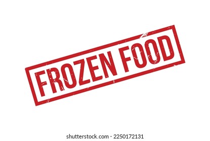 Frozen Food Rubber Stamp Seal Vector