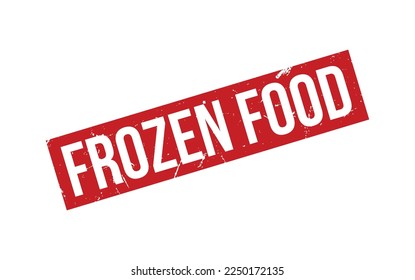 Frozen Food Rubber Stamp Seal Vector