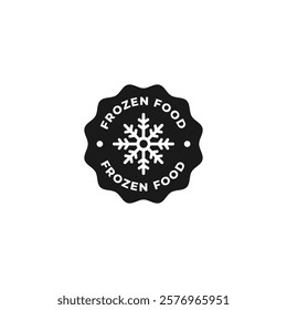 Frozen food stamp design vector. Best Frozen label for packaging design, and more about frozen.