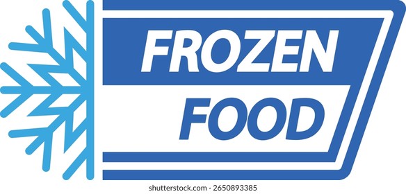 Adesivo de comida congelado com floco de neve
