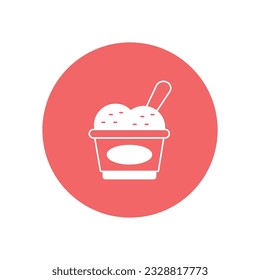 Frozen food Vector Icon with trendy background colors that can easily edit or modify

