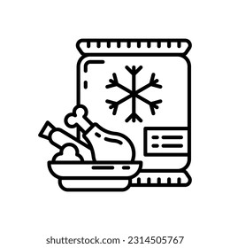 Frozen Foods icon in vector. Illustration