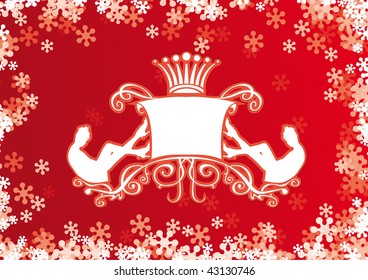 Frozen frame for text. Vector illustration