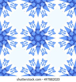 Frozen frost on the window - vector seamless pattern