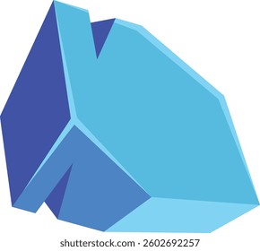 Frozen game rock asset vector illustration