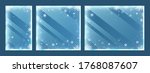 Frozen glass frames with snowflakes. Winter window border set with snow frost and ice effect isolated on transparent background. Christmas and new year holidays vector illustration