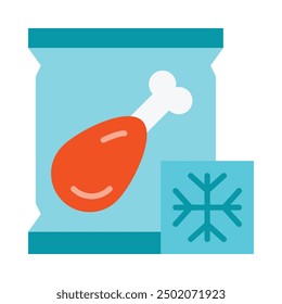Diseño de iconos planos de bienes congelados para personal y Uso comercial