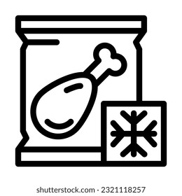 Frozen Goods Vector Thick Line Icon For Personal And Commercial Use.
