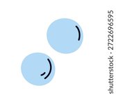 Frozen ice balls, orbs in round circle shape. Cold cool water drops, clear crystal spheres. Freeze chill droplets, icy fresh aqua waterdrops. Flat vector illustration isolated on white background