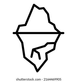 Frozen ice berg icon outline vector. Glacier water. Arctic ocean