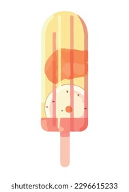 Frozen of ice cream brings happiness icon isolated