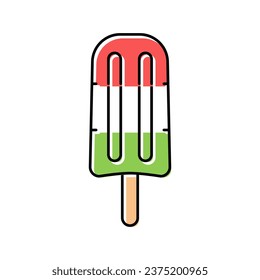 frozen ice cream color icon vector. frozen ice cream sign. isolated symbol illustration