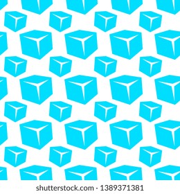 Frozen ice cubes for drinks - seamless background pattern