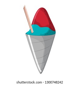 frozen ice dessert with straw