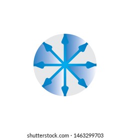 frozen ice flower logo design