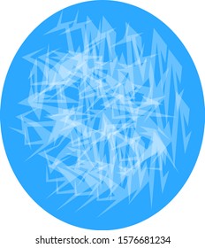 frozen ice patterns on a winter lake concept cold season object on a white background