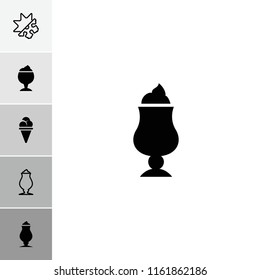 Frozen icon. collection of 6 frozen filled and outline icons such as milkshake, cold and hote mode. editable frozen icons for web and mobile.