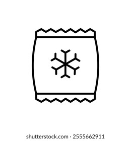 frozen icon simple thin line logo symbol sign