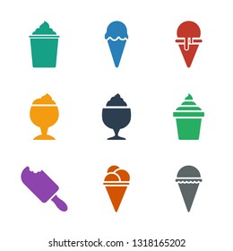 frozen icons. Trendy 9 frozen icons. Contain icons such as ice cream, ice cream in can, milkshake. frozen icon for web and mobile.