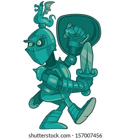 Frozen knight, vector illustration