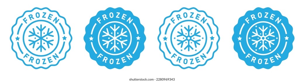 Frozen label icon. Frozen product icon, vector illustration