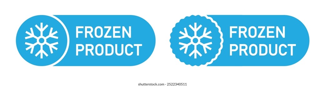 Icono de etiqueta congelada. Icono de producto congelado, Ilustración vectorial