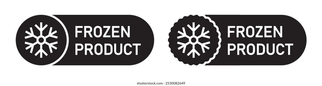 Frozen label icon. Frozen product icon, vector illustration