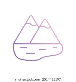 Frozen Lake icon isolated on a white background. Vector illustration.