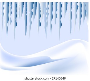 paisaje congelado con partículas