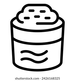 Frozen latte drink icon outline vector. Java cafe. Food recipe