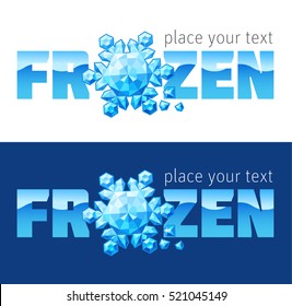 Frozen logo. Vector illustration.