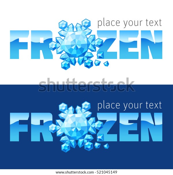 Frozen Logo Vector Illustration Stock Vector (Royalty Free) 521045149