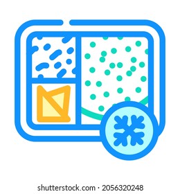 frozen lunch color icon vector. frozen lunch sign. isolated symbol illustration