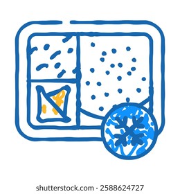 frozen lunch doodle icon sketch vector. frozen lunch sign. isolated symbol illustration