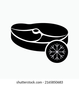 Frozen Meat Icon. Food Ingredients. Protein Symbol - Vector.