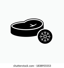 Frozen Meat Icon - Vector Logo Template. 
