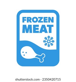 Frozen Meat - Vector label for meat products.