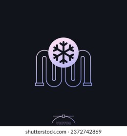 frozen pipe icon with gradient